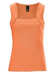 Heine Top w kolorze pomarańczowym rozmiar: 46. Pomarańczowe topy Heine, bez wzorów, z bawełny, bez kołnierzyka, bez ramiączek. Za 48.05 zł.