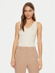 Guess Top W5RR18 Z34O0 Biały Regular Fit. Białe topy Guess, s, z aplikacjami, z wiskozy, bez kołnierzyka, bez ramiączek. Za 239.99 zł.