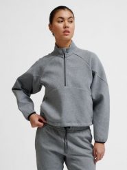 Bluza damska z zamkiem 1/2 Hummel Tech. Szare bluzy Hummel, na wiosnę, l, bez wzorów, z bawełny, bez kaptura. Za 352.50 zł.