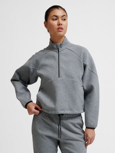 Bluza damska z zamkiem 1/2 Hummel Tech. Szare bluzy Hummel, l, bez wzorów, z bawełny, bez kaptura. Za 309.10 zł.