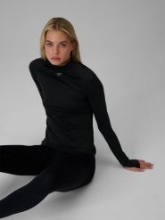 4F Bielizna termiczna ocieplana (góra) damska - czarna XS. Czarna bielizna sportowa 4f, l, bez wzorów, z materiału. Za 129.99 zł.
