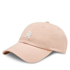 Czapka z daszkiem Tommy Hilfiger. Czerwone czapki TOMMY HILFIGER, bez wzorów. Za 129.99 zł.