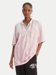 Juicy Couture Polo Juicy Football JCSCT126407 Różowy Oversize. Czerwone koszulki polo Juicy Couture, m, bez wzorów, z syntetyku, bez kołnierzyka, bez ramiączek. Za 329.99 zł.
