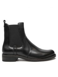 Caprice Botki 9-25304-41 Czarny. Czarne botki Caprice, bez wzorów, ze skóry, bez obcasa, na płaskiej podeszwie, bez zapięcia. Za 499.99 zł.