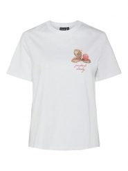 Pieces Koszulka "Summer" w kolorze białym rozmiar: L. Białe bluzki Pieces, l, bez wzorów, z bawełny, bez kołnierzyka, bez ramiączek. Za 52.79 zł.