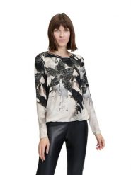 Betty Barclay Koszulka w kolorze czarno-kremowym rozmiar: 38. Brązowe bluzki Betty Barclay, bez wzorów, bez kołnierzyka, bez ramiączek. Za 82.64 zł.