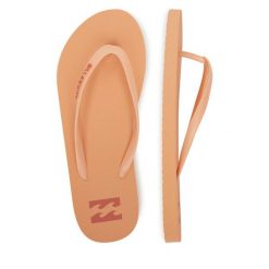 Japonki Billabong. Brązowe klapki Billabong, bez wzorów, bez obcasa. Za 59.99 zł.