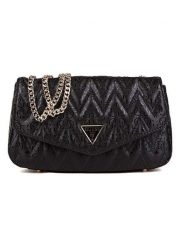 Guess Torebka w kolorze czarnym - 26 x 15 x 6 cm rozmiar: onesize. Czarne torby na ramię Guess, z aplikacjami, z materiału, na ramię, pikowane, bez dodatków. Za 387.44 zł.