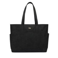 Torebka Roxy. Czarne shopper Roxy, bez wzorów, bez dodatków. Za 179.99 zł.