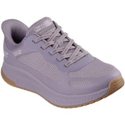 Buty sportowe damskie Skechers Bobs Squad 4 Stapl. Fioletowe obuwie sportowe Skechers, bez zapięcia, na fitness i siłownię. Za 490.00 zł.