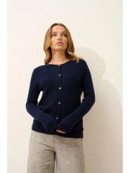 Just Cashmere Kaszmirowy kardigan "Laura" w kolorze granatowym rozmiar: S. Niebieskie kardigany Just Cashmere, s, bez wzorów, z kaszmiru. Za 391.99 zł.