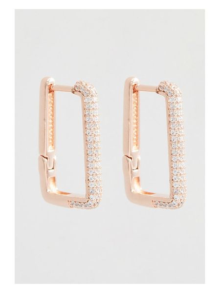 U.S. Polo Assn. Pozłacane kolczyki-kreole z kryształami rozmiar: onesize. Białe kolczyki U.S. Polo Assn., z kryształem, metalowe. Za 100.95 zł.