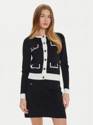 Motivi Kardigan M4566000763N Czarny Regular Fit. Czarne kardigany Motivi, m, bez wzorów, z syntetyku. Za 249.99 zł.