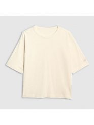 4F Koszulka w kolorze kremowym rozmiar: XXL. Brązowe bluzki 4f, xxl, bez wzorów, z bawełny, bez kołnierzyka, bez ramiączek. Za 52.30 zł.