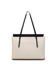Gino Rossi Torebka NARNI-CS9463 Beżowy. Brązowe shopper Gino Rossi, bez wzorów, z materiału, bez dodatków. Za 479.99 zł.