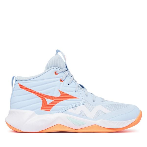 Buty halowe Mizuno. Niebieskie obuwie sportowe Mizuno, bez zapięcia, mizuno wave. Za 489.99 zł.