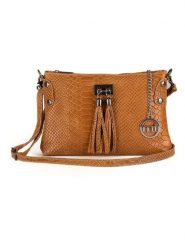 Mia Tomazzi Skórzana torebka "Navigli" w kolorze jasnobrązowym - 22 x 15 x 4 cm rozmiar: onesize. Brązowe torby na ramię Mia Tomazzi, bez wzorów, z materiału, na ramię, bez dodatków. Za 130.99 zł.