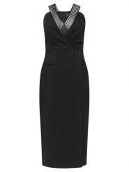 BOSS Sukienka koktajlowa Daliyah 50548103 Czarny Slim Fit. Czarne sukienki Boss, bez wzorów, z syntetyku, wizytowe, bez kołnierzyka, bez ramiączek. Za 1,769.00 zł.