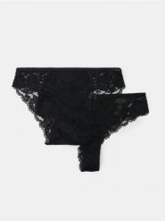 Majtki brazilian i figi 2 pack - czarny. Czarne figi Sinsay, l, bez wzorów. Za 19.99 zł.