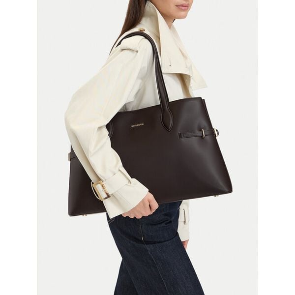 Torebka GINO ROSSI. Brązowe shopper Gino Rossi, bez wzorów, bez dodatków. Za 279.99 zł.