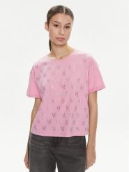 Liu Jo T-Shirt Moda M/C MA4326 J5904 Różowy Relaxed Fit. Czerwone t-shirty Liu Jo, m, bez wzorów, z bawełny, bez kołnierzyka, bez ramiączek. Za 379.99 zł.