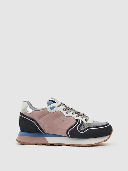 Pepe Jeans FOOTWEAR Sneakersy w kolorze jasnoróżowo-czarnym rozmiar: 38. Czarne trampki Pepe Jeans FOOTWEAR, bez wzorów, z jeansu, bez zapięcia. Za 186.95 zł.