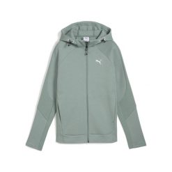 Damska rozpinana bluza z kapturem EVOSTRIPE PUMA Green Moon. Zielone bluzy Puma, na wiosnę, xs, bez wzorów, z materiału, z kapturem. Za 294.05 zł.