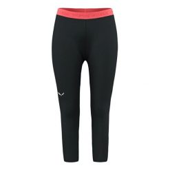 Legginsy damskie Salewa CRISTALLO WARM 3/4 00-00000282100911. Czarne legginsy Salewa, s, bez wzorów, z materiału. Za 375.32 zł.
