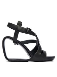 United Nude Sandały Mobius Straps Hi 109970116 Czarny. Czarne sandały United Nude, bez wzorów, ze skóry, bez obcasa, na koturnie, bez zapięcia. Za 1,469.00 zł.