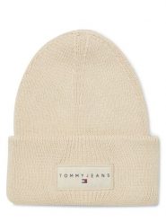 Tommy Jeans czapka z dzianiny Kobiety Bawełna beżowy, ONE SIZE. Brązowe czapki Tommy Jeans, z aplikacjami, z bawełny. Za 129.95 zł.