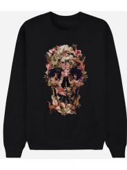 WOOOP Bluza "Jungle Skull" w kolorze czarnym rozmiar: M. Czarne bluzy Wooop, m, bez wzorów, z bawełny, bez kaptura. Za 92.42 zł.