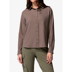 Koszula podróżnicza damska Columbia Silver Ridge Utility II LS Shirt. Brązowe koszule Columbia, bez wzorów, sportowe, bez kołnierzyka, bez ramiączek. Za 330.69 zł.