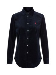 Polo Ralph Lauren koszula sztruksowa Kobiety Bawełna niebieski, 34. Niebieskie koszule Polo Ralph Lauren, bez wzorów, z bawełny, casualowe, bez kołnierzyka, bez ramiączek. Za 649.95 zł.