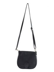 Mila Blu Skórzana torebka w kolorze czarnym - 19 x 17 x 6 cm rozmiar: onesize. Czarne torby na ramię Mila Blu, bez wzorów, z materiału, na ramię, bez dodatków. Za 219.60 zł.