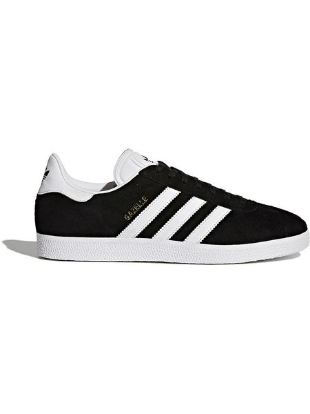 Adidas Skórzane sneakersy "Gazelle" w kolorze czarno-białym rozmiar: 44 2/3. Białe trampki Adidas, bez wzorów, z materiału, bez zapięcia. Za 347.99 zł.