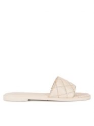 Badura Klapki HAPPY-08W3-086 Écru. Klapki Badura, bez wzorów, ze skóry, bez obcasa. Za 179.99 zł.