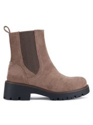 Clara Barson Botki CEO-WS6381-01 Beżowy. Brązowe botki Clara Barson, bez wzorów, z materiału, bez obcasa, na płaskiej podeszwie, bez zapięcia. Za 149.99 zł.