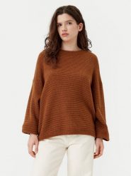 American Vintage Sweter Raxow RAX18BH24 Brązowy Loose Fit. Brązowe swetry American Vintage, l, bez wzorów, z syntetyku, bez ramiączek. Za 429.99 zł.