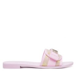 Klapki Guess. Czerwone klapki Guess, z aplikacjami, bez obcasa. Za 419.99 zł.
