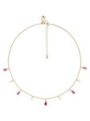 U.S. Polo Assn. Pozłacany naszyjnik z kamieniami ozdobnymi - dł. 36 cm rozmiar: onesize. Różowe naszyjniki U.S. Polo Assn., metalowe. Za 69.99 zł.