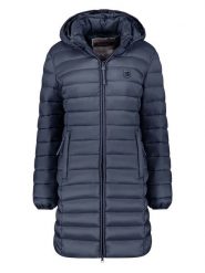 Geographical Norway Płaszcz pikowany w kolorze granatowym rozmiar: XL. Niebieskie płaszcze Geographical Norway, xl, bez wzorów, bez kaptura. Za 162.87 zł.
