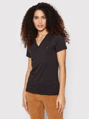 Tommy Hilfiger T-Shirt Heritage Tee WW0WW24969 Czarny Regular Fit. Czarne t-shirty TOMMY HILFIGER, s, bez wzorów, z bawełny, bez kołnierzyka, bez ramiączek. Za 99.99 zł.