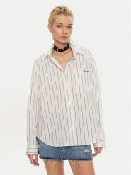 Miss Sixty Koszula 6L3XJ0320000 Biały Regular Fit. Białe koszule Miss Sixty, l, bez wzorów, z bawełny, bez kołnierzyka, bez ramiączek. Za 379.99 zł.