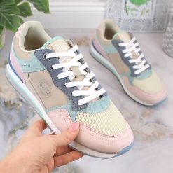 Skórzane buty sportowe sneakersy damskie multikolor Big Star LL274347. Obuwie sportowe Big Star, ze skóry ekologicznej, bez zapięcia. Za 319.99 zł.