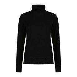 Sweter okrągły dekolt z wełny merino damski CMP. Czarne swetry CMP, na zimę, bez wzorów, z wełny, bez ramiączek. Za 308.00 zł.