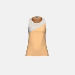 SPIRIT Damski Top Tenisowy. Brązowe topy Head, bez wzorów, z asymetrycznym kołnierzem, bez ramiączek. Za 230.00 zł.