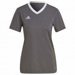 Koszulka piłkarska damska Adidas Entrada 22 Jersey. Szare bluzki Adidas, s, bez wzorów, z jersey, sportowe, bez kołnierzyka, bez ramiączek. Za 66.00 zł.
