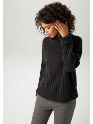 Aniston Golf w kolorze czarnym rozmiar: 40. Czarne golfy Aniston, bez wzorów, ze splotem, bez ramiączek. Za 48.05 zł.