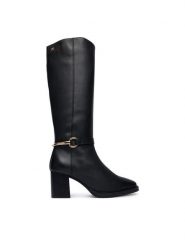 Tommy Hilfiger Kozaki Th Stud Heel Riding Knee Boot FW0FW09551 Czarny. Czarne kozaki TOMMY HILFIGER, ze skóry, bez obcasa, na słupku, bez zapięcia. Za 1,099.00 zł.