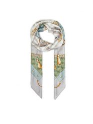 Guess Chusta AW5343 POL03 Zielony. Zielone rękawiczki Guess, z aplikacjami, z materiału. Za 219.99 zł.